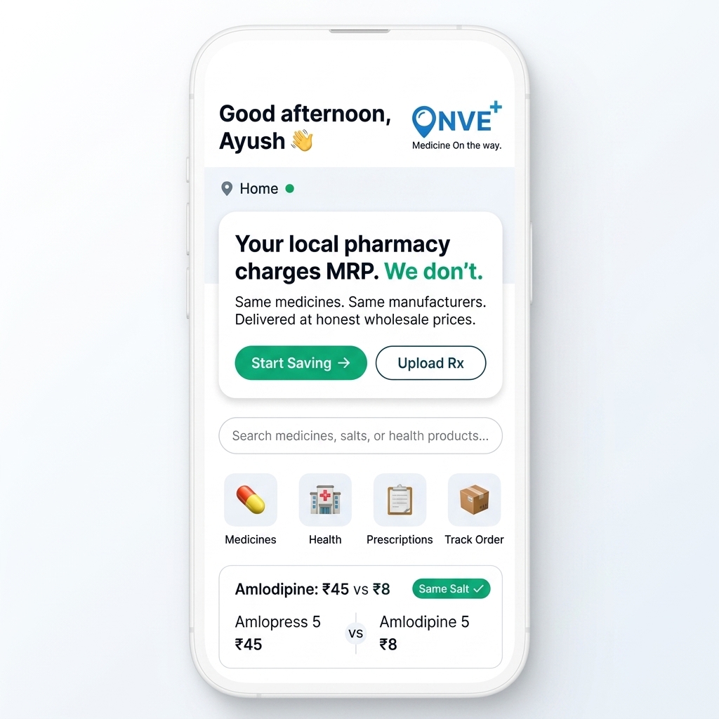 ONVE App — Home Screen